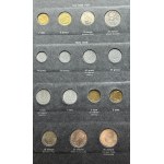 Zestaw, Klaser (x7) z polskimi monetami obiegowymi PRL i III RP