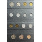 Zestaw, Klaser (x7) z polskimi monetami obiegowymi PRL i III RP