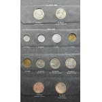 Zestaw, Klaser (x7) z polskimi monetami obiegowymi PRL i III RP