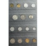 Zestaw, Klaser (x7) z polskimi monetami obiegowymi PRL i III RP