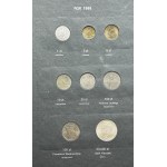 Zestaw, Klaser (x7) z polskimi monetami obiegowymi PRL i III RP