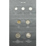 Zestaw, Klaser (x7) z polskimi monetami obiegowymi PRL i III RP