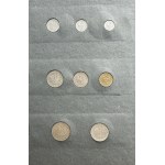 Zestaw, Klaser (x7) z polskimi monetami obiegowymi PRL i III RP