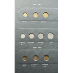Zestaw, Klaser (x7) z polskimi monetami obiegowymi PRL i III RP