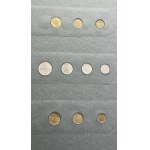 Zestaw, Klaser (x7) z polskimi monetami obiegowymi PRL i III RP