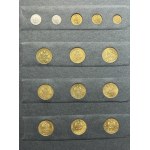 Zestaw, Klaser (x7) z polskimi monetami obiegowymi PRL i III RP