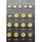 Zestaw, Klaser (x7) z polskimi monetami obiegowymi PRL i III RP