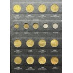 Zestaw, Klaser (x7) z polskimi monetami obiegowymi PRL i III RP
