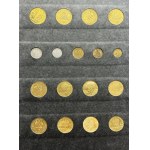 Zestaw, Klaser (x7) z polskimi monetami obiegowymi PRL i III RP