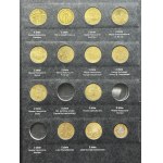 Zestaw, Klaser (x7) z polskimi monetami obiegowymi PRL i III RP