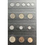 Zestaw, Klaser (x7) z polskimi monetami obiegowymi PRL i III RP
