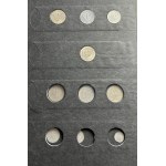 Zestaw, Klaser (x3) z polskimi monetami obiegowymi PRL i III RP (ok. 197 szt.)