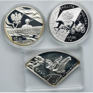 Zestaw, 10 złotych 2005 i 2011 (3 szt.)