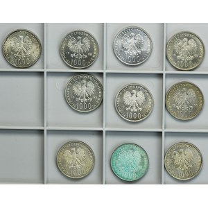 Zestaw, 1.000 złotych 1982-1983 Jan Paweł II (10 szt.)