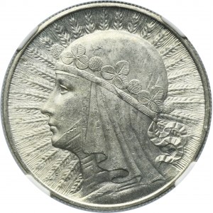 Głowa Kobiety, 10 złotych Londyn 1932 - NGC MS63