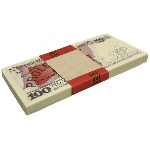 Paczka bankowa 100 złotych 1986 - SP - (100 szt.)