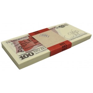 Paczka bankowa 100 złotych 1986 - SP - (100 szt.)