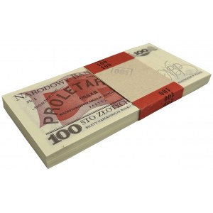 Paczka bankowa 100 złotych 1986 - SP - (100 szt.)
