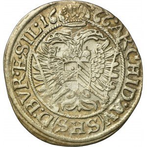 Silesia, Habsburg rule, Leopold I, 3 Kreuzer Breslau 1666 SHS
