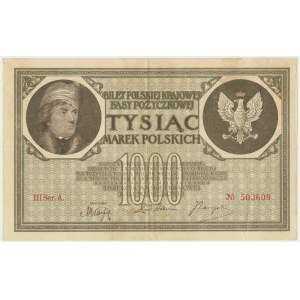 1.000 marek 1919 - III Ser. A - ŁADNY