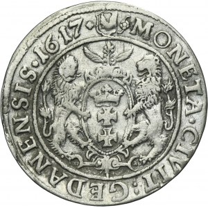 Sigismund III Vasa, 1/4 Thaler Danzig 1617 - PRVS:⠛ - RARE