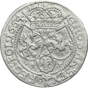 John II Casimir, 6 Groschen Krakau 1664 AT - RARE