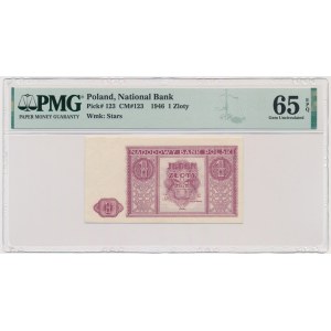 1 złoty 1946 - PMG 65 EPQ