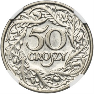 50 groszy 1923 - NGC AU55