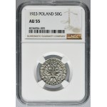 50 groszy 1923 - NGC AU55