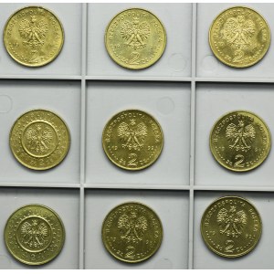 Zestaw, 2 złote GOLD NORDIC 1998-1999 (9 szt.)