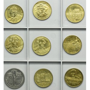 Zestaw, 2 złote GOLD NORDIC 1995-2000 (9 szt.)