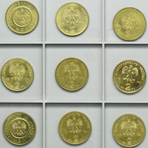 Zestaw, 2 złotych GOLD NORDIC 1998-1999 (9 szt.)