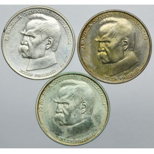 Zestaw, 50.000 złotych 1988 Piłsudski (3 szt.)