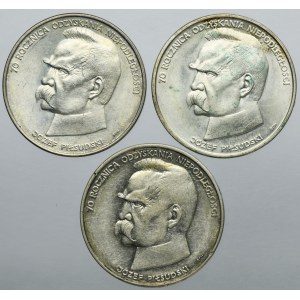 Zestaw, 50.000 złotych 1988 Piłsudski (3 szt.)