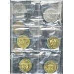 Zestaw, Klaser (x3) z polskimi monetami obiegowymi PRL (ok. 93 szt.)