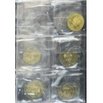 Zestaw, Klaser (x3) z polskimi monetami obiegowymi PRL (ok. 93 szt.)