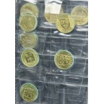 Zestaw, Klaser (x3) z polskimi monetami obiegowymi PRL (ok. 93 szt.)