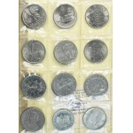Zestaw, Klaser (x3) z polskimi monetami obiegowymi PRL (ok. 93 szt.)
