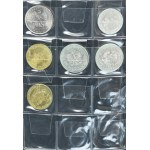 Zestaw, Klaser (x3) z polskimi monetami obiegowymi PRL (ok. 93 szt.)