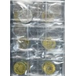 Zestaw, Klaser (x3) z polskimi monetami obiegowymi PRL (ok. 93 szt.)