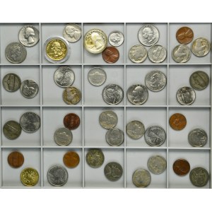 Set, USA, Vatican and Great Britain, Mixed coins (43 pcs.)