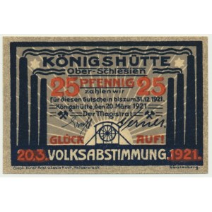 Królewska Huta (Königshütte), 25 fenigów 1921