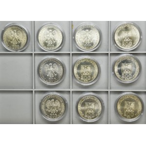 Zestaw, 200 złotych 1974-1976 (10 szt.)
