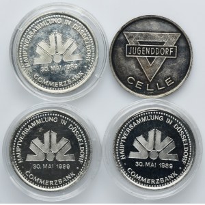 Set, Germany, Bank Collector Issues and Token Jugenddorf Celle (4 pcs.)