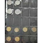 Zestaw, Klaser z polskimi monetami obiegowymi PRL (ok. 146 szt.)
