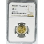 5 złotych 2008 - NGC MS66