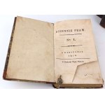 DZIENNIK PRAW XIESTWA WARSZAWSKIEGO zv. 1-4 [komplet v 4 zväzkoch] č. 1-48. Warszawa 1807-1812