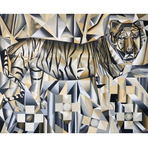 Filip WARZECHA (b. 1994), Lioness in the Savannah, 2024