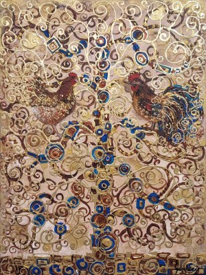 Mariola ŚWIGULSKA (ur. 1961), Złota randka na klimtowskim drzewie, 2024