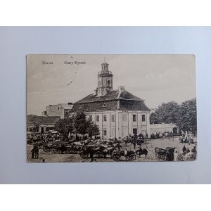 POCZTÓWKA MŁAWA STARY RYNEK PRZEDWOJENNA 1915 R